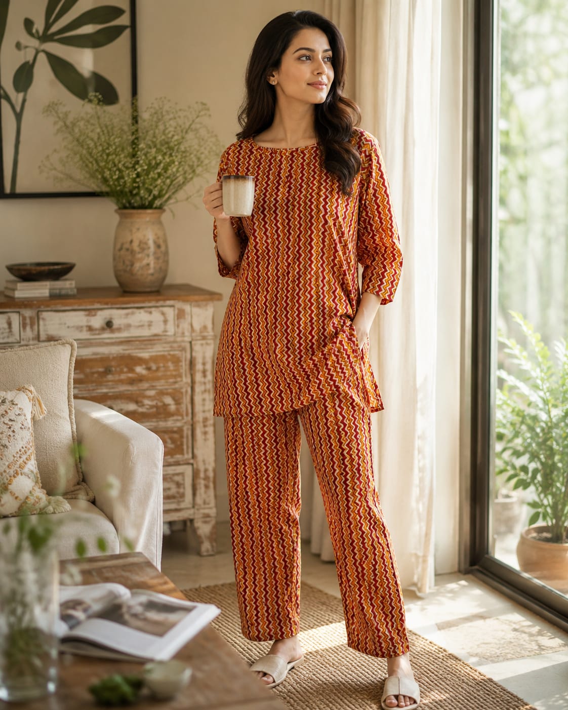 Amber Wave Cotton Co-ord Set