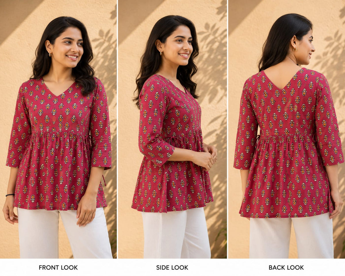 Mauve Madhavi Kurti