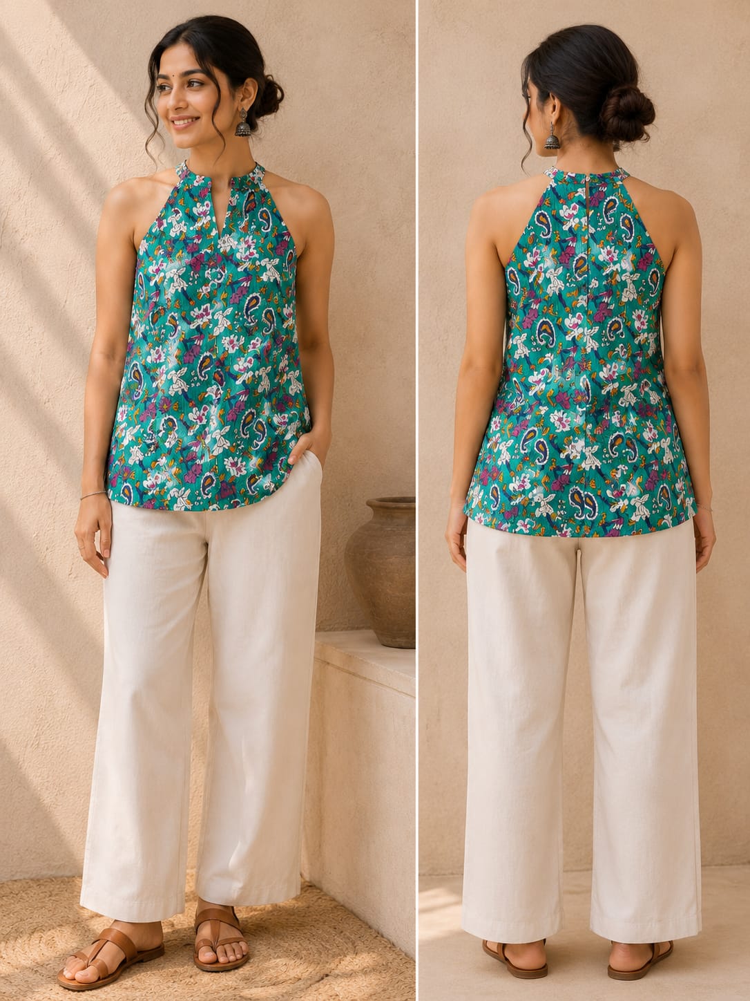 Peacock kuiry halter short kurta